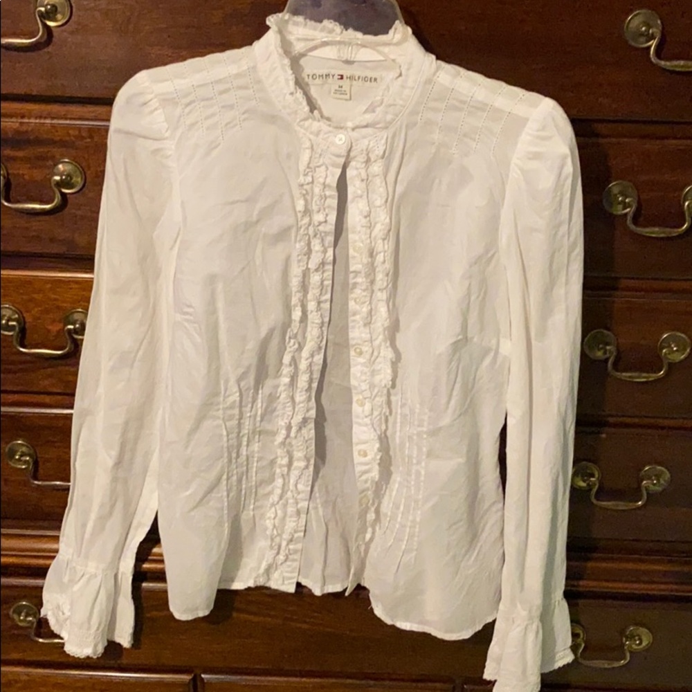 Tommy Hilfiger White Poet Blouse